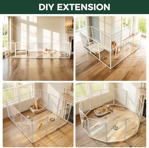 FXW AuraSpace Pro Acrylic & Wire Mesh Indoor Dog Playpen, 12 Panels - Image 5