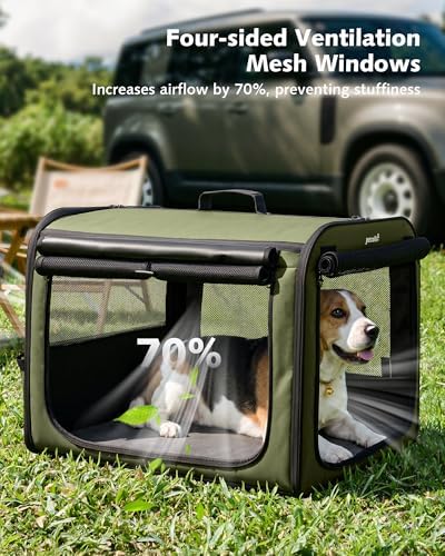 Dog Car Carrier Light Weight 27×20.5×20.5in, Foldable Dog Carrier - Image 6