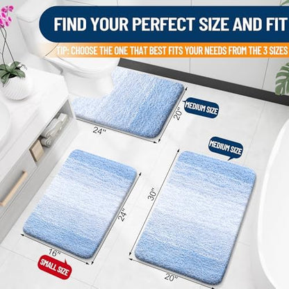 OLANLY Large Bathroom Rugs 44x32, Extra Soft Absorbent Microfiber Bath Rugs - Image 2
