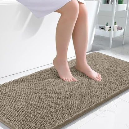 OLANLY Bathroom Runner Rugs 45x27, Extra Soft Absorbent Chenille Bath Rugs by OLANLY