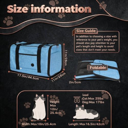 YUDODO 2 Packs 25 lbs Soft Sided Pet Carrier - Image 2