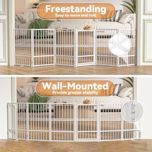 SNUOWU Full Metal Freestanding Dog Gate - Image 6
