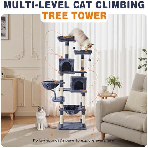 DUMOS Tall 71 inch Cat Tree Tower - Image 5