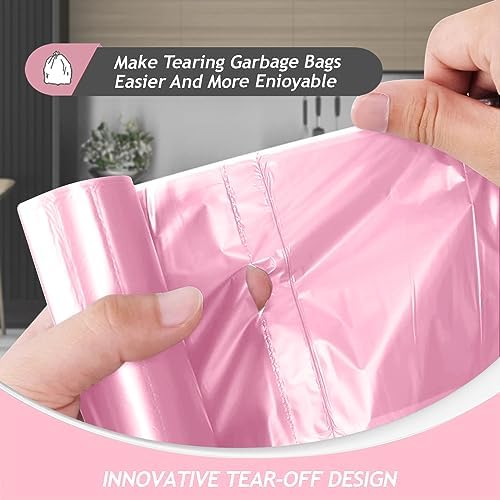 Teivio Medium Colorful Trash Bags 10 Gallon 100 Count Kitchen Garbage Bags - Image 3