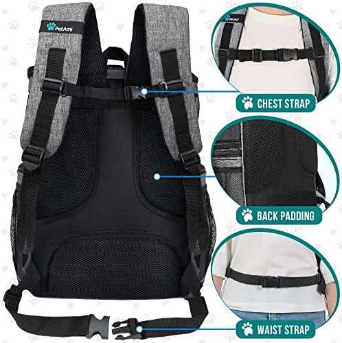 PetAmi Dog Backpack Carrier, Airline Approved 4-Way Entry Cat Bag - Image 5