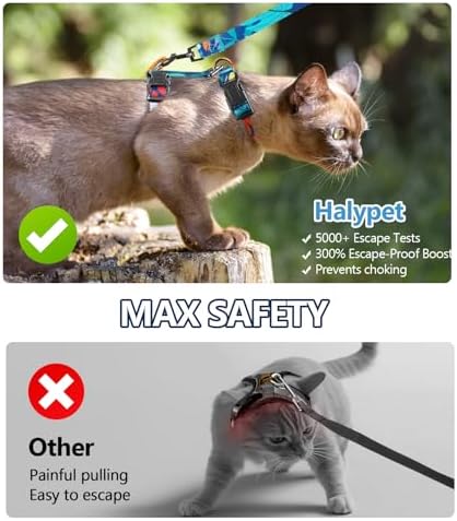 Halypet Cat Harness and Leash Set, Escape Proof Cat Harnesses - Image 4
