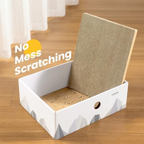 Conlun Cat Scratcher Box, Cardboard Pad, Bed - Image 4