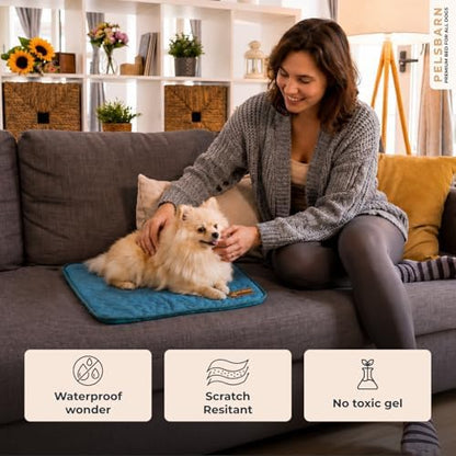 Pelsbarn Dog Cooling Mat, Ice Silk Self-Cooling Pad, Light Blue - Image 4