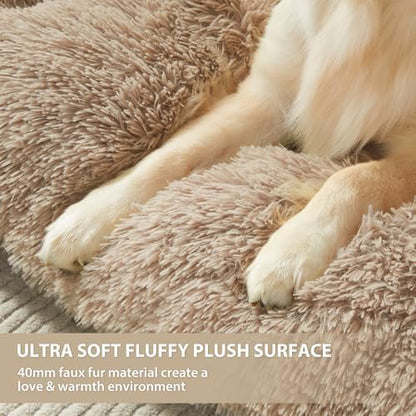 BFPETHOME Dog Beds for Large Dogs, Plush Dog Crate Bed Fluffy Cozy Kennel Pad - Image 4
