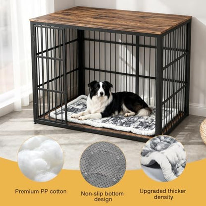 48" Airy Dog Crate Mat, Machine Washable Soft Kennel Pad - Image 2
