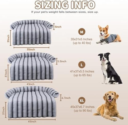 WATANIYA PET Large Dog Couch Bed, Fluffy Washable Couch Protector - Image 5