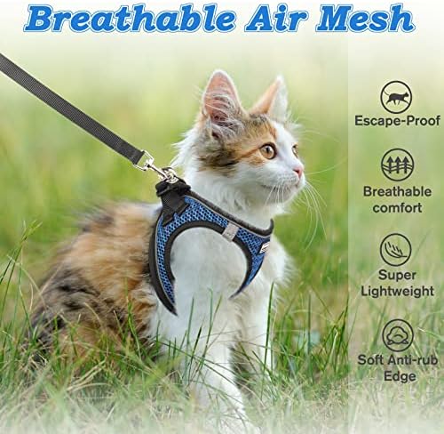 Cat Harness and Leash for Walking Escape Proof, Adjustable Kitten Vest Harness - Image 3