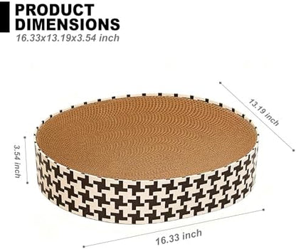 2-in-1 Cat Scratcher Cardboard Bed, Round Cat Scratching Pad Bowl - Image 3