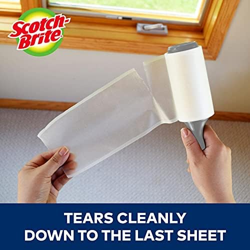 Scotch-Brite 50% Stickier Lint Roller, 288 Sheets Total, 6 Pack - Image 5