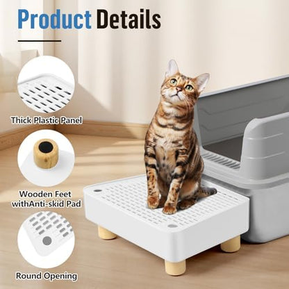 Extra Large Cat Litter Box Step Ramp, Cat's Litter Catcher Mat - Image 4