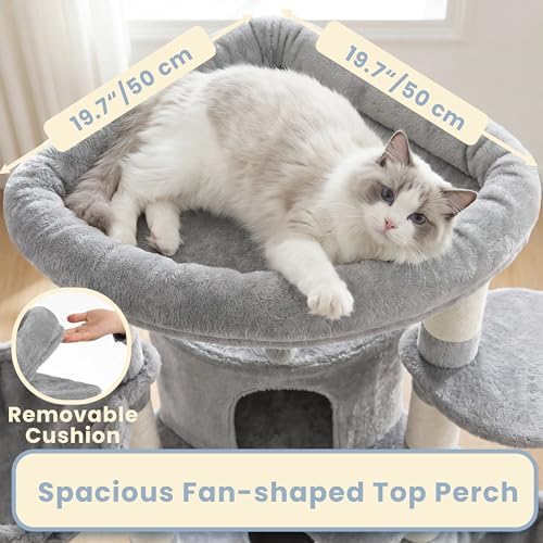 Cat Tree, 73-Inch Sturdy Corner Cat Tower - Image 2