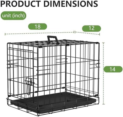 FDW | 18" Foldable Metal Dog Crate | Dark Black | Cage - Image 6