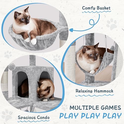 Yaheetech 40in Cat Tree for Indoor Large Cats - Image 6