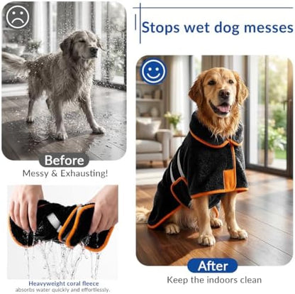 Bienbee Dog Bathrobe, Super Absorbent - Image 2