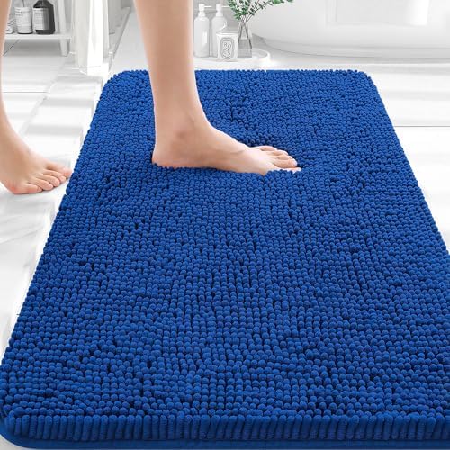 OLANLY Small Bathroom Rugs 30x18, Extra Soft Absorbent Chenille Bath Rugs by OLANLY