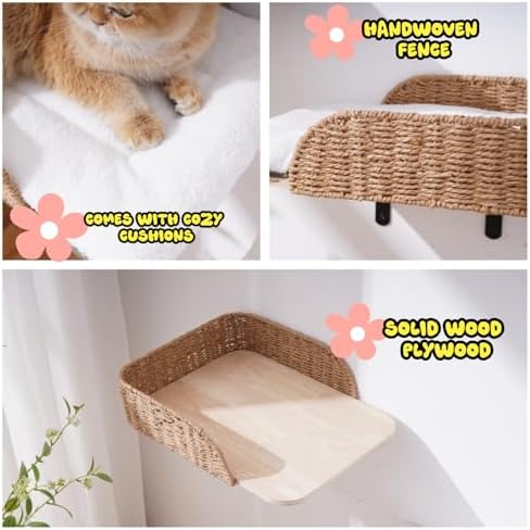 SHENGOCASE 2-Pack Wall Mounted Cat Bed Perch - Image 5