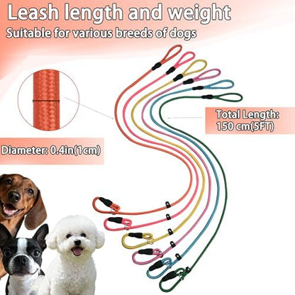 FOVRLZSE 6-Pack Macaron Nylon Slip Leads, 4.6FT - Image 3