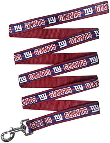 Pets First NFL Licensed New York Giants Pet Leash, Size Medium – Durable Satin by PETSFIRST