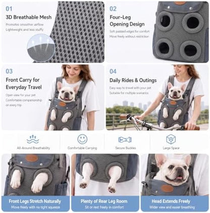 Yalikop 8-10kg Dog Carrier Backpack Front Facing Dog Carrier Backpack - Image 5