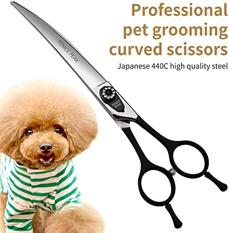 Fenice 8.0 inch Dog Grooming Curved Scissors - Image 3