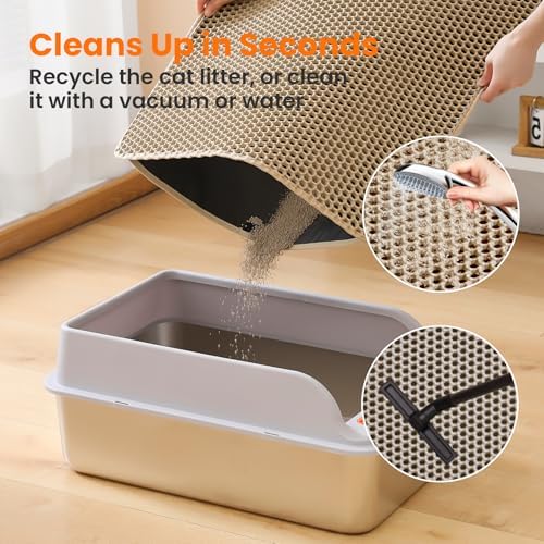 Extra Large Cat Litter Mat XXL, Double Layer Honeycomb - Image 5