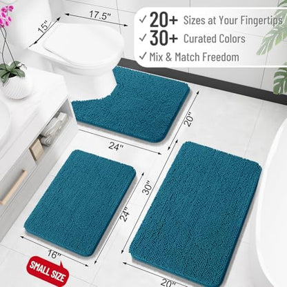 OLANLY Small Bathroom Rugs 30x18, Extra Soft Absorbent Chenille Bath Rugs - Image 2