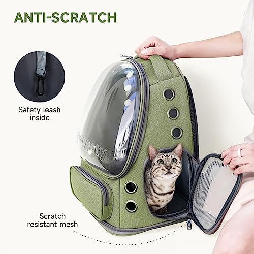 Cawypety Cat Backpack Carrier, Breathable Cat Carrier Large Space Bubble Pet - Image 4