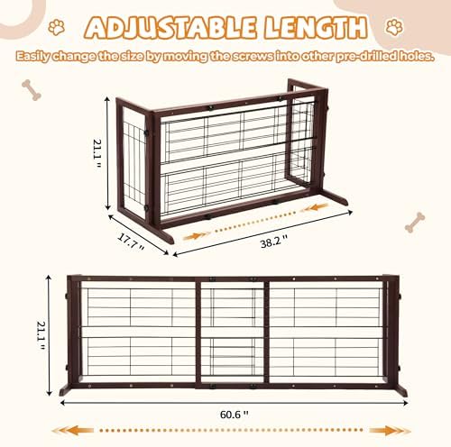 Coziwow 38-67" Freestanding Adjustable Dog Gate, No Drilling - Image 4