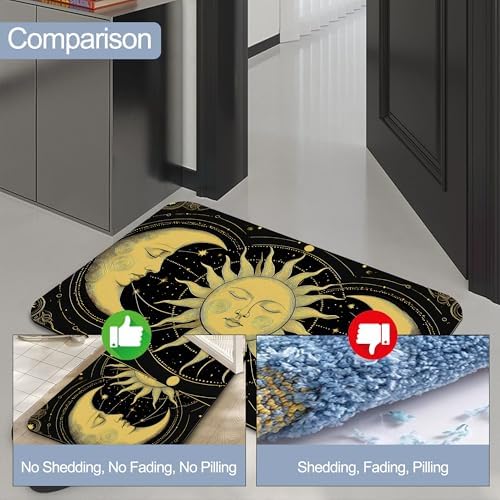 Bath Mats for Bathroom, Boho Sun Moon Bathroom Rugs, Celestial Diatomaceous - Image 4