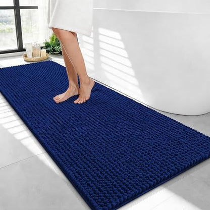 OLANLY Thick Chenille Bathroom Runner Rugs 47x24, Absorbent Bath Mat by OLANLY