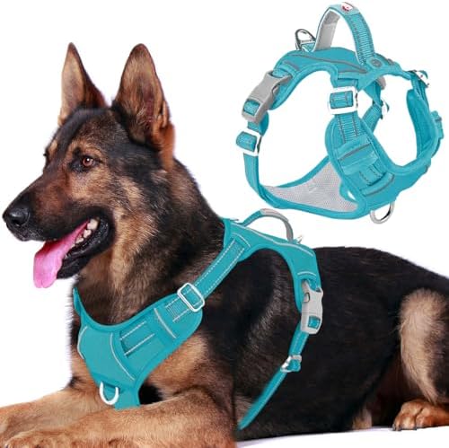 BARKBAY No Pull Dog Harness for Large Dogs, ID Tag Holder Dog Vest by BARKBAY