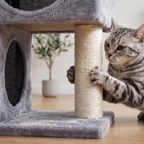 YUNIQUE Small Cat Tree for Indoor Cats, Cat Tower - Image 5