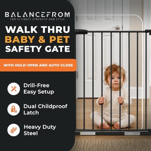 BalanceFrom Easy Walk-Thru Baby Safety Gate, Fits 29.1" to 33.8" Openings - Image 2