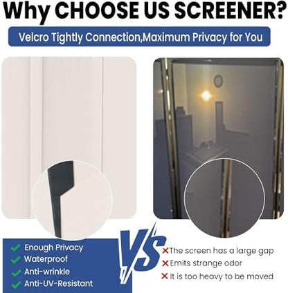 Room Divider, 4 Panel Upgraded 88” Folding Screen Highly Secretive - Image 4
