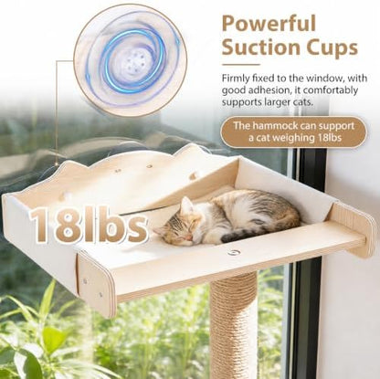 Fantasreen Window Perch Cat Hammock Tree 48", - Image 2