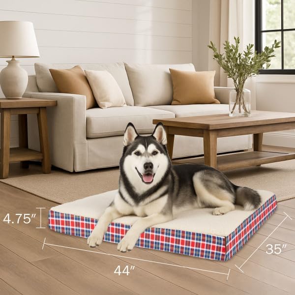 Orthopedic Dog Bed with Memory Foam and Sherpa Top ? Removable, Machine - Image 2