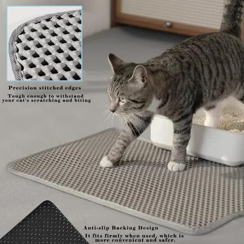 Cat Litter Mat, Honeycomb Double Layer Litter Trapping Mat - Image 4