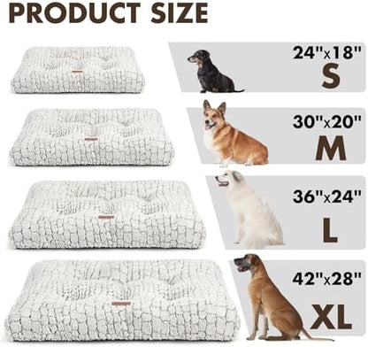 Dog Bed Crate Pad for Small Dogs 24"x18" Coffee - Image 6