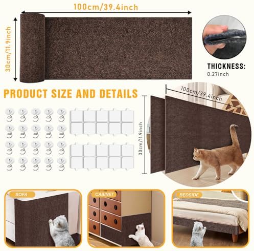 Cat Scratch Mat, Couch Protector from Cats Claw, Cat Scratch Furniture - Image 2