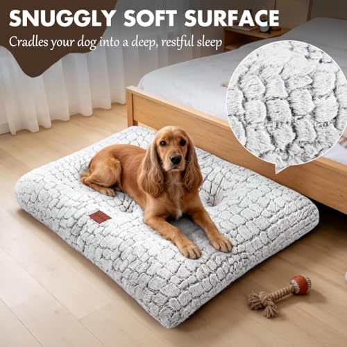 Dog Bed Crate Pad for Small Dogs 42"x28" White - Image 2