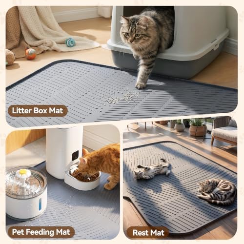Silicone Cat Litter Mat 50”x39 Extra Large Cat Mat - Image 6