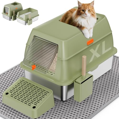 XL Stainless Steel Litter Box by PEDIBAT