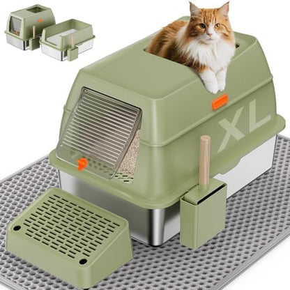 XL Stainless Steel Litter Box by PEDIBAT