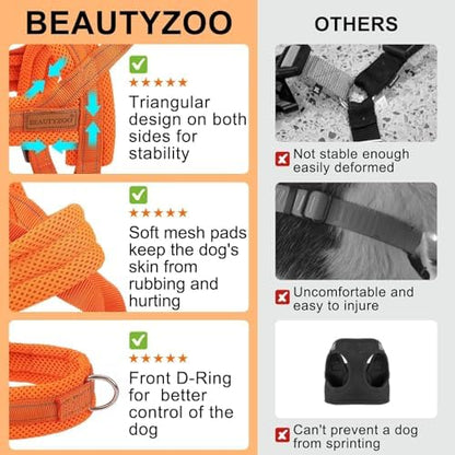 BEAUTYZOO Small Dog Harness and Leash Set, No Pull Step in Puppy Vest - Image 4