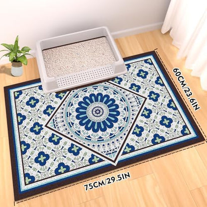Extra Large Cat Litter Mat 30"x24", Heavy-Duty Litter Rug Catcher - Image 2
